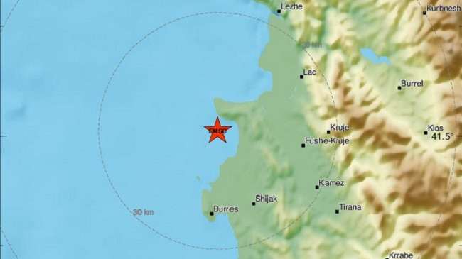 Tërmet në detin Adriatik