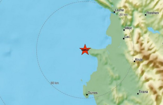 Tërmet me magnitudë 4.9, epiqendra në Detin Adriatik