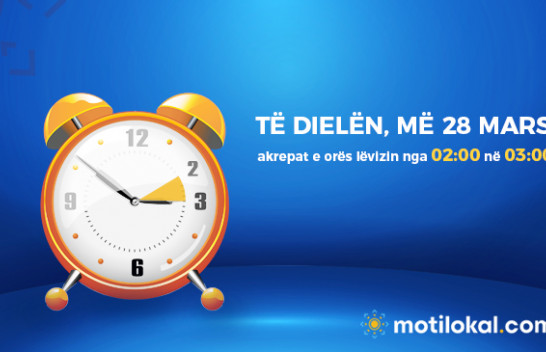 Ora verore, sonte në mesnatë akrepat lëvizin 60 minuta përpara