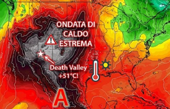 I nxehti ekstrem, Kalifornia regjistron temperaturën mbi 51.6 gradë