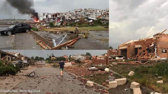 Pamje si në luftë, tornado e fuqishme godet Çekinë [Foto]