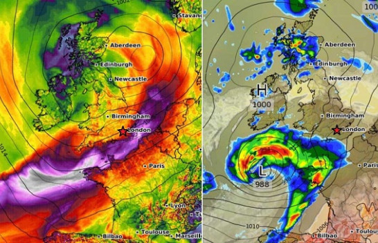Stuhia tropikale e Atlantikut po vjen drejt Evropës Perëndimore