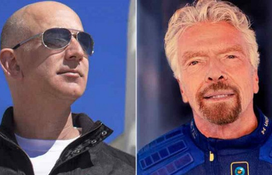 Konkurrenca e miliarderëve Branson dhe Bezos për fluturimin në hapësirë