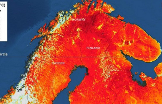 Vala e të nxehtit godet edhe Skandinavinë