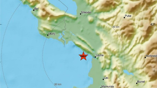 Tërmet në Adriatik