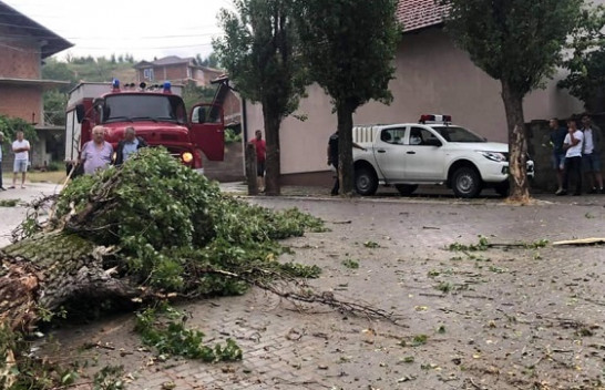 Erërat e forta dhe reshjet e shiut shkaktojnë dëme në Suharekë