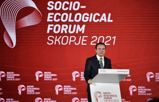 Kurti në Forumin socio-ekologjik në Shkup: Jemi plotësisht të përkushtuar për të ndjekur një tranzicion të energjisë së pastër