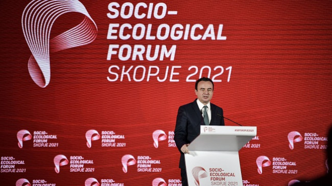 Kurti në Forumin socio-ekologjik në Shkup: Jemi plotësisht të përkushtuar për të ndjekur një tranzicion të energjisë së pastër
