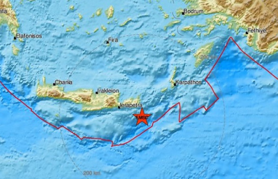 Tërmet i fuqishëm ishullin e Kretës në Greqi