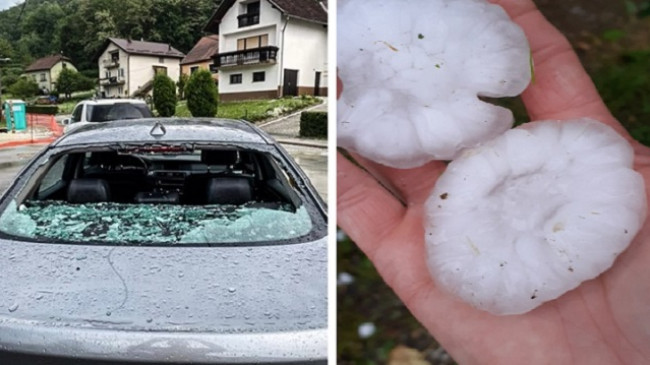 Breshëri shkatërron të mbjellat, shtëpitë dhe automjetet në Kroaci