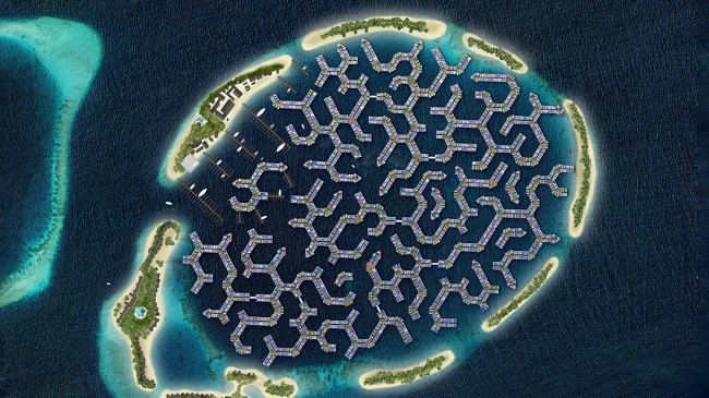 Një qytet lundrues në Maldive ka filluar të marrë formë si një përgjigje ndaj ndryshimeve klimatike