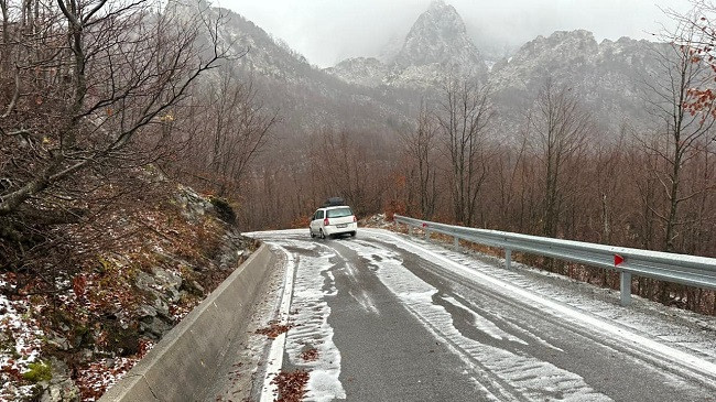 Bie bora e parë në Shqipëri
