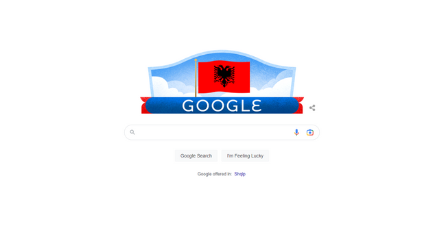 Google nderon shqiptarët në 110-vjetorin e Pavarësisë së Shqipërisë