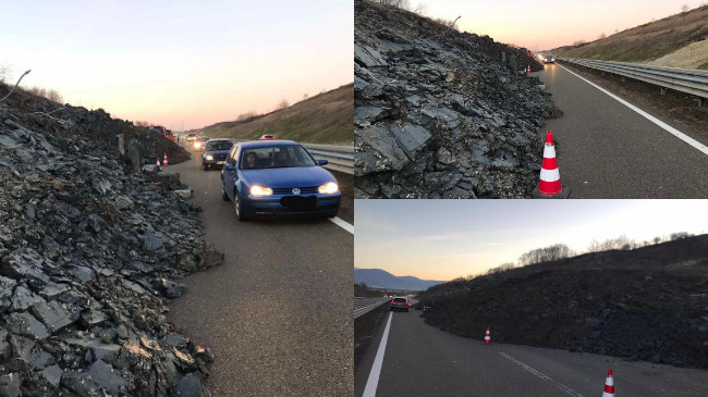 Rrëshqitje e dheut në autostradën 'Ibrahim Rugova'