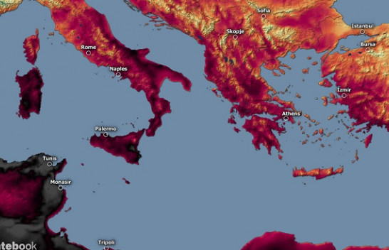 Vala historike e të nxehtit në Mesdhe – Rekord i ri i temperaturës në Evropë për muajin korrik