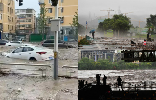 Reshjet ekstreme të shiut përmbytin Pekinin, raportohet për viktima dhe të zhdukur