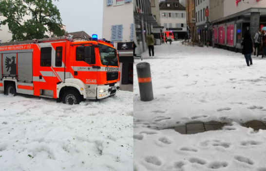 Pamje të pazakonta: Kur breshri shndërrohet në borë në Gjermani!