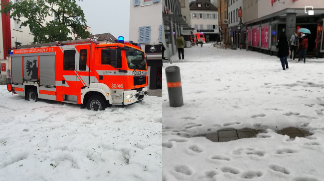 Pamje të pazakonta: Kur breshri shndërrohet në borë në Gjermani!