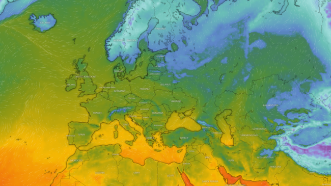 Diku nxehtë dhe diku ftohtë, kjo është diferenca e temperaturave në Evropë