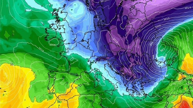 Masat e ftohta ajrore nga Arktiku pritet të godasin Ballkanin këtë fundjavë, priten edhe reshje bore