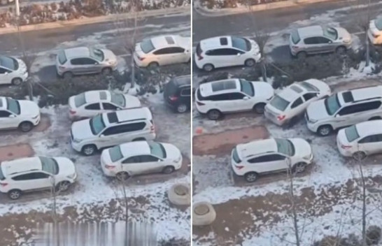Shoferi bëri një kryevepër për t'u mbajtur mend/ VIDEO