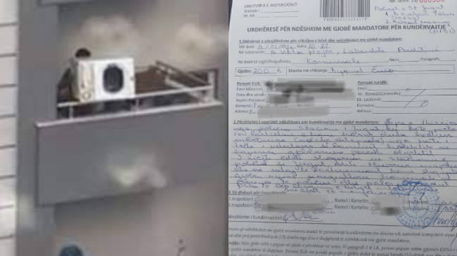 Gjobitet me 200 euro personi që hodhi rrobalarësen nga ballkoni