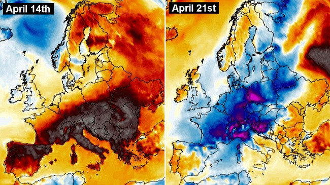 Evropa po përgatitet për një periudhë të ftohtë dhe borë pas valës së të nxehtit rekord