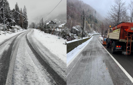 Bie borë në Shqipëri, ja gjendja aktuale e rrugëve