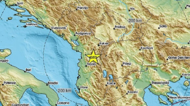 Shënohen dridhje toke në Shqipëri