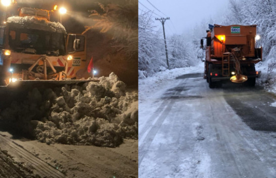 Reshje të dendura bore në Shqipëri: Ja si paraqitet situata në akset rrugore