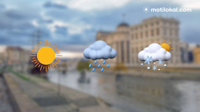 Parashikimi i motit në Maqedoni të hënën dhe ditët në vazhdim