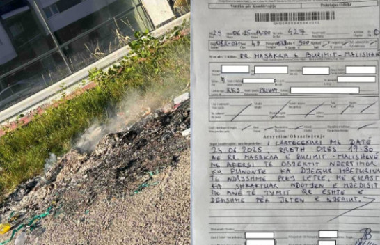 Policia gjobit qytetarin që ndezi zjarr në një zonë të banuar në Malishevë