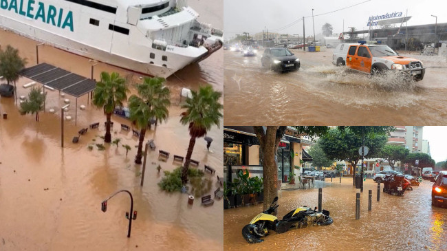 Përmbytje masive në Ibiza për shkak të reshjeve të dendura të shiut