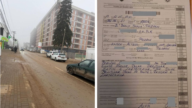 Kamioni ndot asfaltin, kompania gjobitet me 1000 euro në Prizren