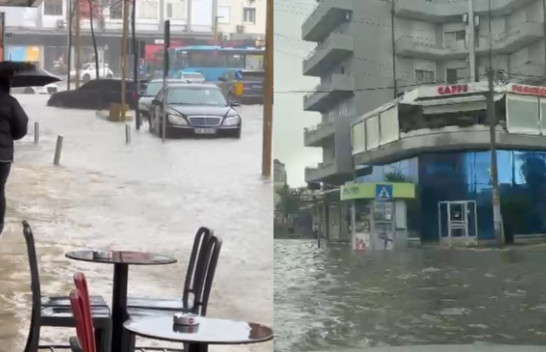 Përmbytet Durrësi nga reshjet shiut, evakuohen 60 banorë