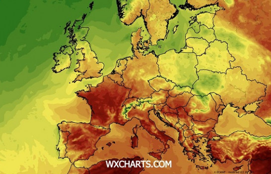 Një valë e gjatë dhe intensive e të nxehtit po vjen në Evropë: temperaturat mbi 40 °C në Ballkan