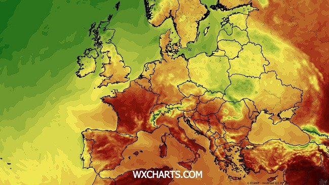 Një valë e gjatë dhe intensive e të nxehtit po vjen në Evropë: temperaturat mbi 40 °C në Ballkan